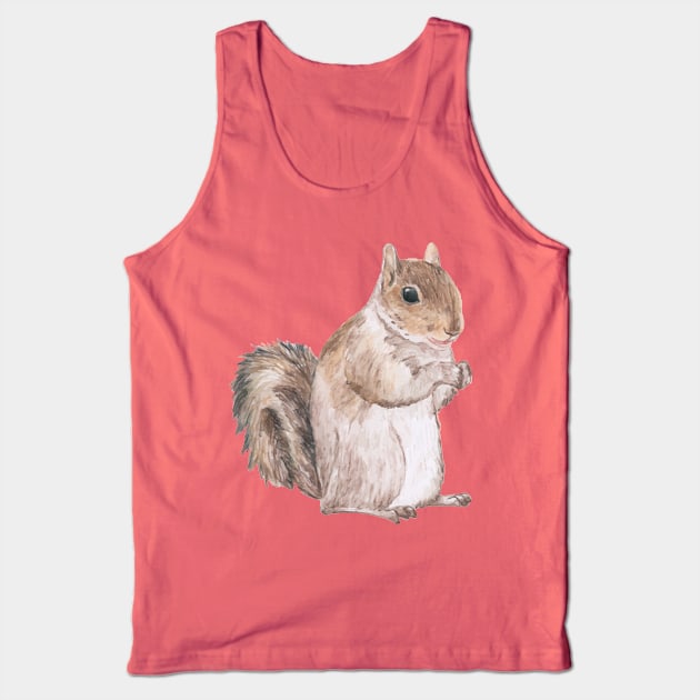 Watercolor Squirrel Tank Top by DDP Design Studio